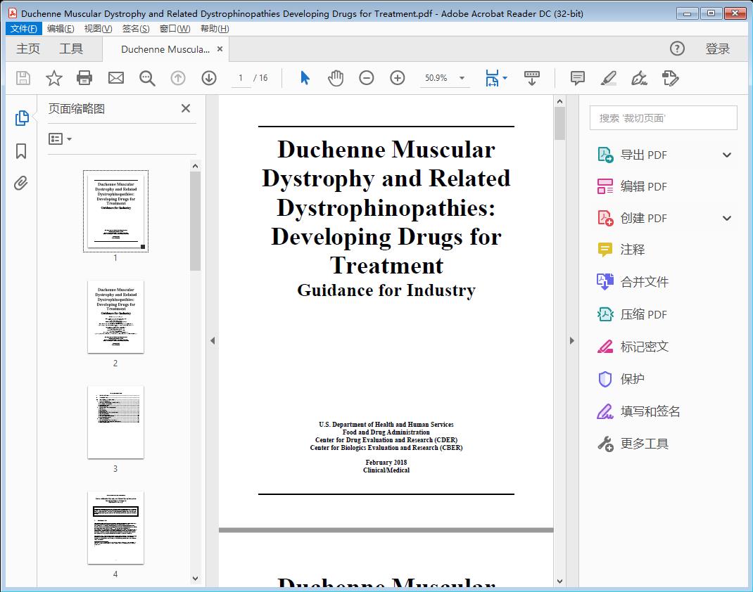 Duchenne Muscular Dystrophy and Related Dystrophinopathies Developing Drugs for Treatment[附网盘链接]