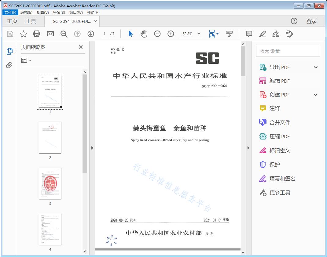 棘头梅童鱼亲鱼和苗种