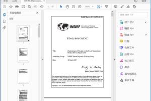IMDRF/Registry WG/N42FINAL:2017 Methodological Principles in the Use of International Medical Device Registry Data - PDF (660kb)