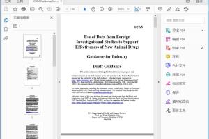 FDA #265 Use of Data from Foreign Investigational Studies to Support Effectiveness of New Animal Drugs