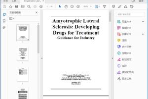 FDA Amyotrophic Lateral Sclerosis Developing Drugs for Treatment Guidance for Industry