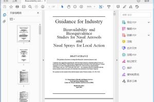 FDA Bioavailability and Bioequivalence Studies for Nasal Aerosols and Nasal Sprays for Local Action