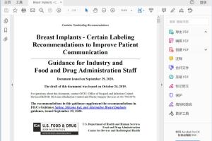 FDA Breast Implants - Certain Labeling Recommendations to Improve Patient Communication