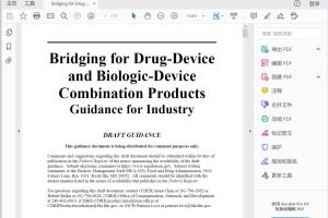 FDA Bridging for Drug-Device and Biologic-Device Combination Products Draft  Guidance for Industry