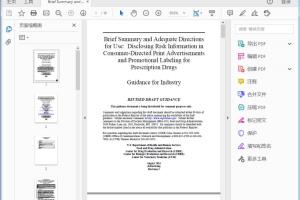 FDA Brief Summary and Adequate Directions for Use Disclosing Risk Information in Consumer-Directed Print Advertisements and Promotional Labeling for Prescription Drugs