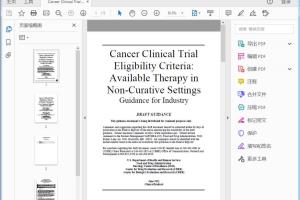 FDA Cancer Clinical Trial Eligibility Criteria Available Therapy in Non-Curative Settings Draft