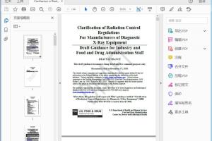 FDA Clarification of Radiation Control Regulations For Manufacturers of Diagnostic X-Ray Equipment Draft