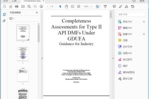FDA Completeness Assessments for Type II API DMFs Under GDUFA Guidance for Industry