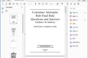 FDA Consumer Antiseptic  Rub Final Rule Questions and Answers Guidance for Industry