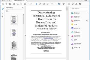 FDA Demonstrating Substantial Evidence of Effectiveness for Human Drug and Biological Products Draft