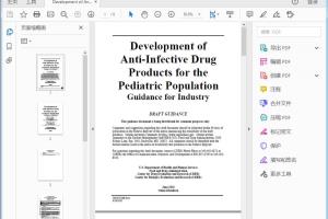 FDA Development of Anti-Infective Drug Products for the Pediatric Population  Draft