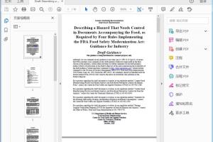 FDA Draft Describing a Hazard That Needs Control in Documents Accompanying the Food, as Required by Four Rules Implementing FSMA