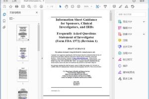 FDA Draft Information Sheet Sponsors, Clinical Investigators, and IRBs  FAQs Statement of Investigator  (Form FDA 1572) (Revision 1)
