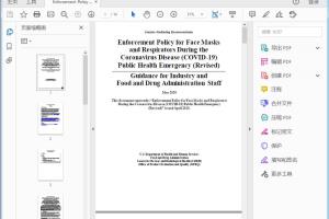 FDA Enforcement Policy for Face Masks and Respirators During the Coronavirus Disease (COVID-19) Public Health Emergency (Revised)